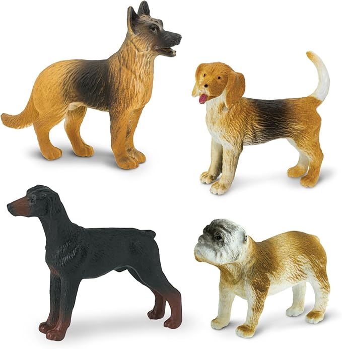 Safari Ltd. Dogs Toob - Mini Figurines: Dachshund, Dalmatian, Retriever, Sheepdog, Collie, Shepherd, Beagle, Boxer, Great Dane, Doberman, Bulldog - Educational Toys for Boys, Girls &amp; Kids Ages 3+