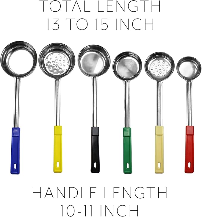 Darware Portion Control Serving Spoons (6-Piece Ladle Set); w 1/4 Cup, 1/2 Cup, 3/4 Cup &amp; 1 Cup (2, 4, 6, 8 oz) &amp; 1/2 &amp; 1 Cup Utensils/Spoodles