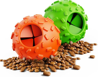Dog Puzzle Toy 2 Pack – Cognitive Dog Treat Toy,Interactive Dog Toys for Treat Dispensing, Slow Feeder for Mental Stimulation &amp; Anxiety Relief, Puppy Training Toy, Natural Rubber