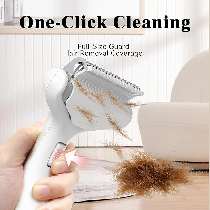 Undercoat Shedding Brush for Dogs &amp; Cats – Professional Deshedding &amp; Dematting Tool –Steam Brush for Cat &amp; Dog Includes Waterless Shampoo