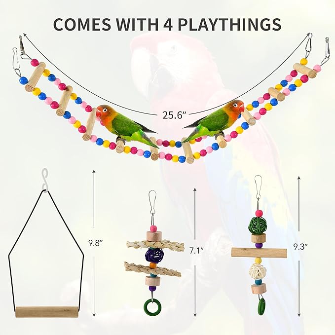 YITAHOME 62 Inch Large Bird Cage - Metal Flight Cage with Rolling Stand, Feeding Doors &amp; Hanging Accessories for Parrots Cockatiels Conures Lovebirds Parakeets Small Birds
