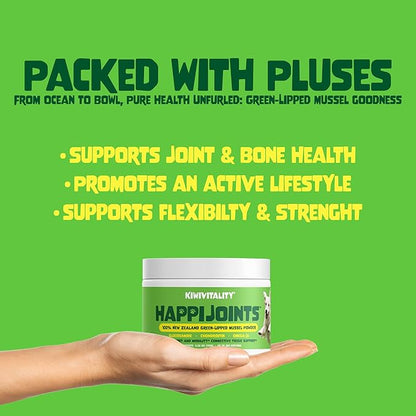 Green Lipped Mussel Powder for Dogs &amp; Cats - Premium Hip &amp; Joint Support for Joints, Tendons, Ligaments (100 Grams, Up to 300 Servings)