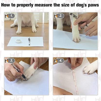 BEAUTYZOO Anti Slip Dog Socks for Small Medium Large Dogs with Grips Straps on Hardwood Floor Protection Wear, Traction Control 4 Pairs Double Side Paw Protector to Prevent Licking for Girl or Boy