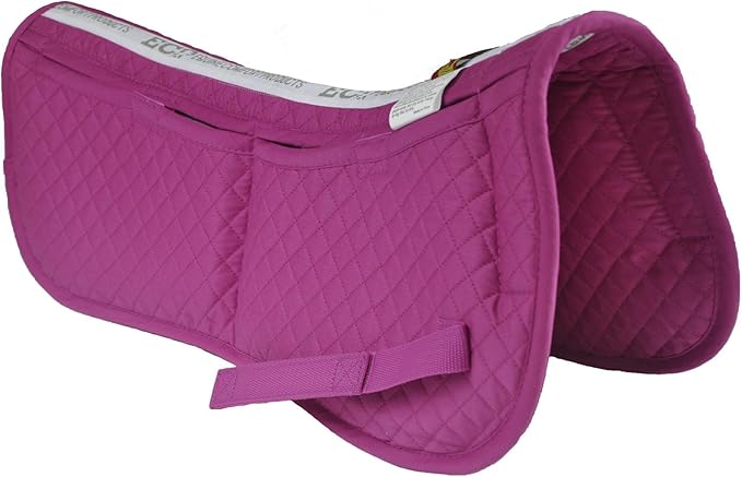 ECP Equine Comfort Products Adjustable Shock Absorbing Memory Foam Half Saddle Pad, Injury Prevention &amp; Pressure Relief, Customizable Fit, Breathable for All Riding Styles