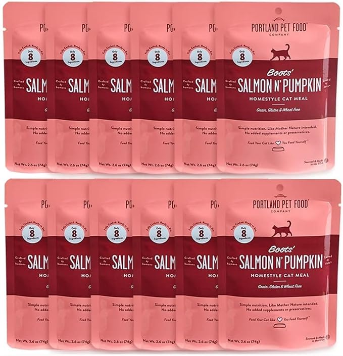 Human-Grade Mixed Variety Pack Wet Cat Food Pouch Boots&