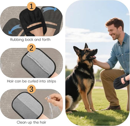 3 Pcs Magic pet Hair Remover Glove - Reusable &amp; Easy-to-Clean cat and Dog Fur Brush for Effortless Grooming, Upgraded Grip and Large Size for Better Coverage