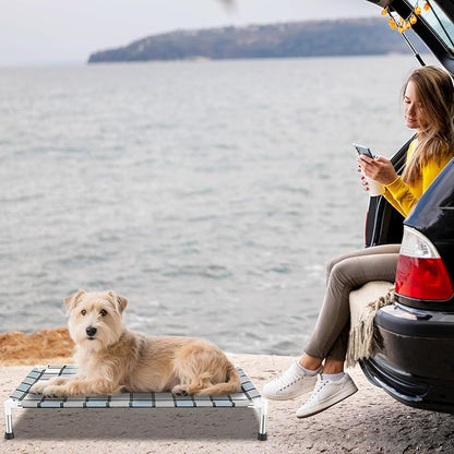 Elevated Outdoor Raised Dog Bed Outdoor Dogs Bed Lifted Pet Bed Dog Cot for Medium Pet Taste Life, Start with A Pet Bed 34&