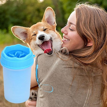 Dog Paw Cleaner Cup - Silicone Bristle Pet Paw Washer for Small, Medium, and Large Dogs &amp; Cats | Easy-to-Use, Mess-Free Paw Cleaning Tool for Muddy Paws