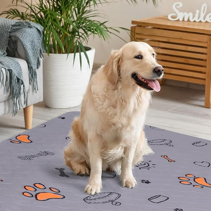 Washable Waterproof Pee Pads for Dogs - 2-Pack Small 18x24 Super Absorbent Reusable Training Pads, Non-Slip &amp; Ideal for Puppies &amp; Dog Playpen, Crate &amp; Potty