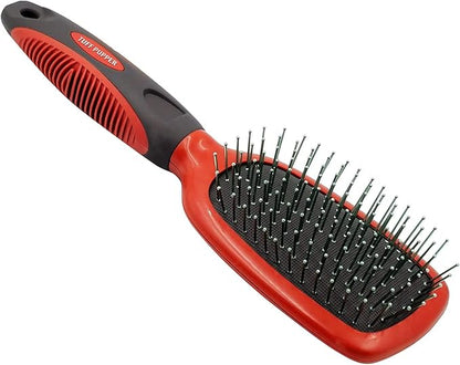 Tuff Pupper Stainless Steel Pin Brush for Long or Short Hair Pets - Detangling &amp; Dematting Undercoat Brush for Dogs, Cats, and All Pets