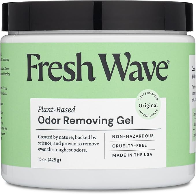 Fresh Wave Odor Removing Gel, 15 oz. - Odor Absorbers for Home, Safer Odor Relief, Natural Plant-Based Odor Eliminator, Every 15 oz. lasts 30-60 Days, For Cooking, Trash &amp; Pets