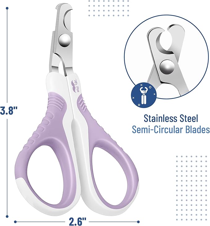 Mr. Pen Cat Nail Trimmer - Purple, Cat &amp; Kitten Nail Clippers, Pet Claw Trimmer