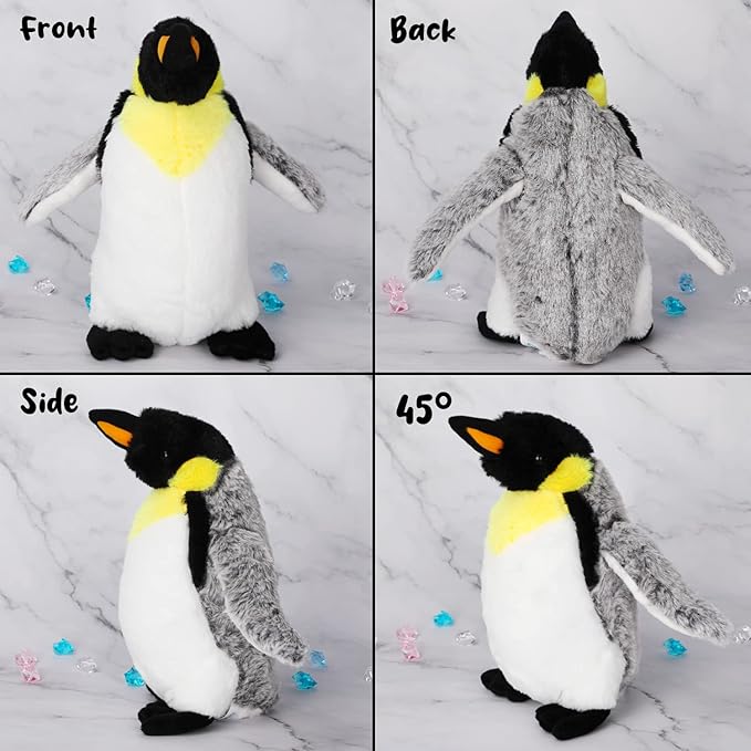 Penguin Plush Toy, 10" Stuffed Animal Small Plushie Doll, Soft Fluffy Like Real Penguin Hugging Toy - Present for Every Age &amp; Occasion