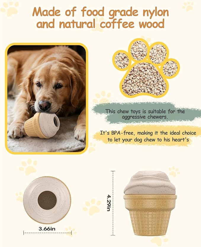Dog Frozen Treat Toy, Long-Lasting Interactive Dog Toys to Keep Them Busy, Fillable &amp; Freezable Birthday Gifts, Enrichment Toys for Puppy