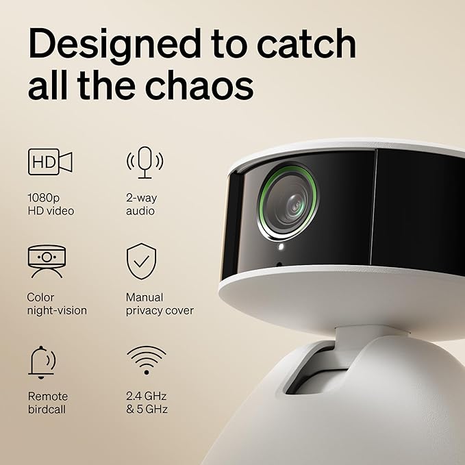 PETLIBRO 2-Packs AI Pet Camera Indoor with Phone app, Multi-Pet Recognition &amp; AI Summary, 360° Auto Tracking Night Vision Cat cam Dog cam, [One Dog Camera Requires One Subscription]