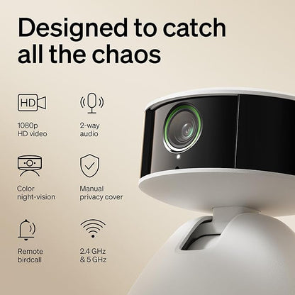 PETLIBRO 2-Packs AI Pet Camera Indoor with Phone app, Multi-Pet Recognition &amp; AI Summary, 360° Auto Tracking Night Vision Cat cam Dog cam, [One Dog Camera Requires One Subscription]