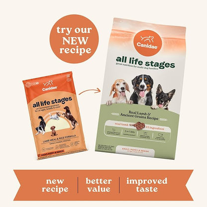 CANIDAE All Life Stages Lamb Meal &amp; Rice Formula Dog Dry 27 Pound (Pack of 1)