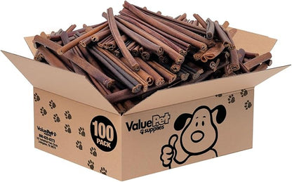 ValueBull Collagen Sticks for Dogs, 12 Inch Medium Chews, Natural Long-Lasting Dog Treats, 100 Count Bulk Pack - Supports Joints, Skin &amp; Coat with Chondroitin &amp; Glucosamine