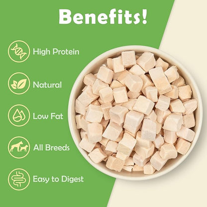 MON2SUN Freeze Dried Chicken Cat and Dog Treats, Single Ingredient Natural and Healthy Dog Snacks, High Protein Training Treats &amp; Food Topper, 10.6oz
