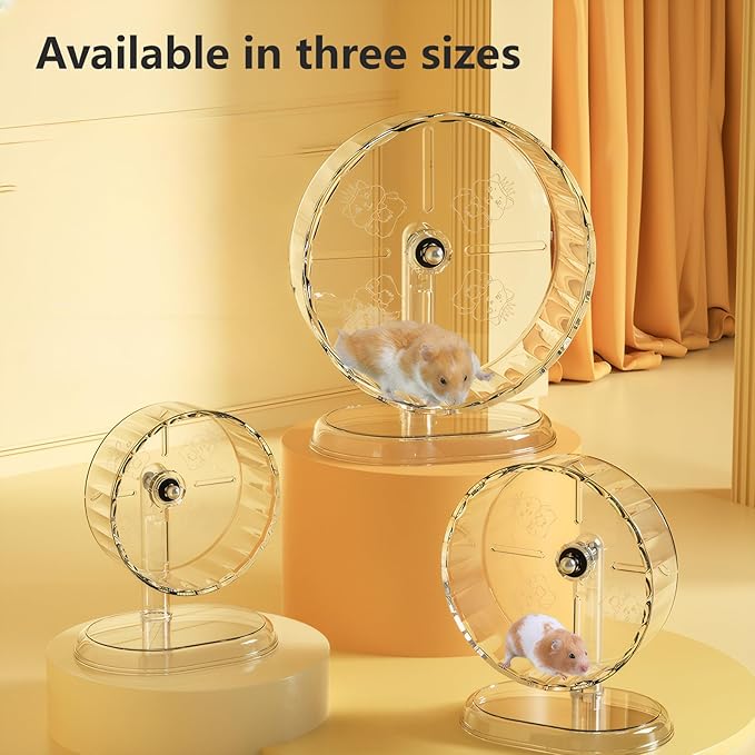 Silent Hamster Wheel – 7 Inch Syrian Hamster Running Wheel, Anti-Skid &amp; Height Adjustable, Easy to Clean (7.1inch)