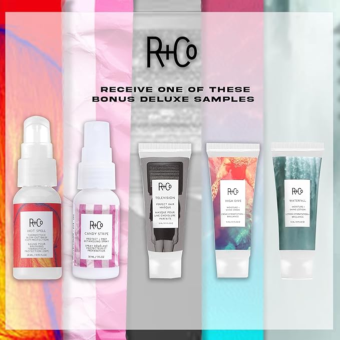 R+Co Television Perfect Hair Shampoo &amp; Conditioner Set + Sample (0.5oz) | Lightweight + Smoothing + Volume | Vegan + Cruelty-Free | 8.5oz (pack of 2)