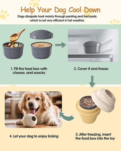 Dog Frozen Treat Toy, Long-Lasting Interactive Dog Toys to Keep Them Busy, Fillable &amp; Freezable Birthday Gifts, Enrichment Toys for Puppy