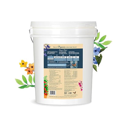 Organic Plant Magic - Truly Organic™ Fast-Acting Soluble Plant Food: All-Purpose Fertilizer Concentrate for All Flower Vegetable Herb Fruit Tree Shrub Container Garden &amp; House Plants [5 lb Bucket]