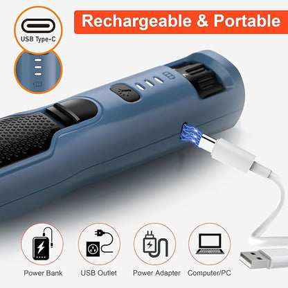 Dog Nail Grinder 7-Speed &amp; 360° LED Light, Professional Pet Nail Grinder for Dogs and Cats, Electric Dog Nail Trimmer Painless Paws Grooming &amp; Smoothing Tool for Large Medium Small Dogs Cats Pets