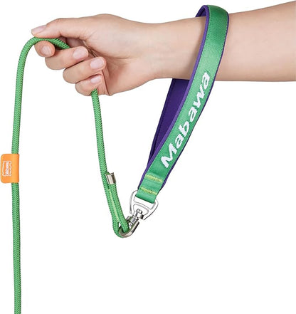Dog Anti-Slip Leash 5FT with Metal Stopper - Durable No-Pull Training Lead for Small, Medium &amp; Large Dogs - Comfortable Handle Nylon Rope, Tangle-Free Pet Walking Leash (Green, 5 FT)