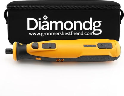 Diamondg Cordless Dog Nail Grinder with Quiet Sound &amp; LED Tip for Large &amp; Small Dogs, 4hrs. Runtime - Electric Dog Nail Trimmer, Heavy Duty Rotary Tool Alternative to Toenail Clippers &amp; Filers