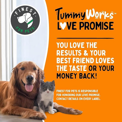 TummyWorks Probiotic Powder for Dogs &amp; Cats. Probiotics For Digestive Health, Immune Support, Diarrhea, Gas, Itching &amp; Seasonal Allergies. With Digestive Enzymes &amp; Prebiotics. Made in USA - 160 Scoops