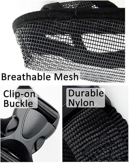 Crazy Felix Nylon Dog Muzzle for Small Medium Large Dogs Poodle Labrador Golden Retriever Doberman, Air Mesh Breathable and Drinkable Pet Mouth Guard for Anti-Biting Chewing Scavenging(L, Grey)
