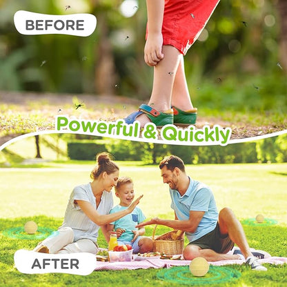 Mosquito Repellent Outdoor Patio, Mosquitoes Repellent Outdoor Powerful, Patio Mosquito Repellent for Yard, Camping, Child&amp;Pets Friendly 10 Pack, Green