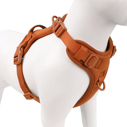 No Pull Dog Harness, Puppy Vest with Front Clip for Small Medium Large Sized Dog(Carmel Brown,S)