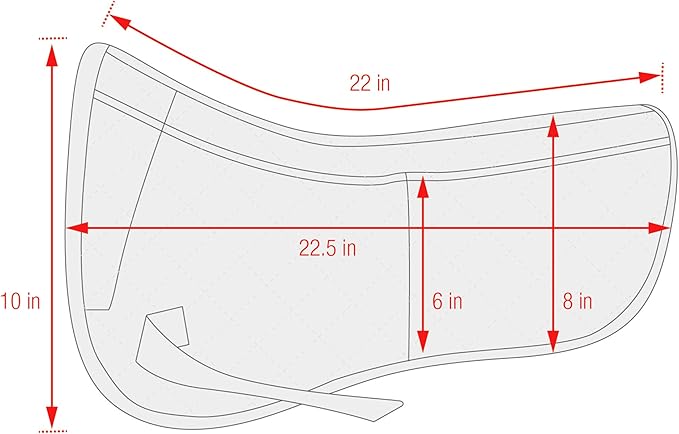 ECP Equine Comfort Products Adjustable Shock Absorbing Memory Foam Half Saddle Pad, Injury Prevention &amp; Pressure Relief, Customizable Fit, Breathable for All Riding Styles