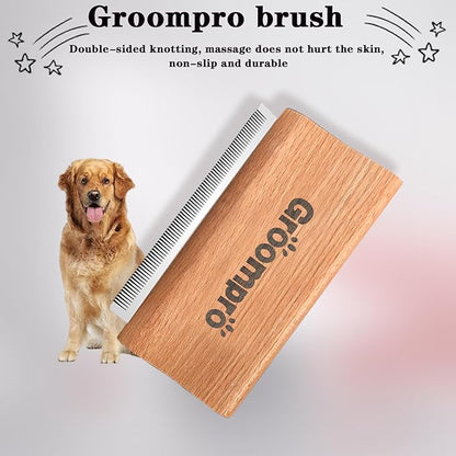 Groompro Deshedding Brush, Dog Brush for Shedding, Zen Brush for Cats,Cat Brushes Dog Brus Pet Hair Removal Tool, Painlessly Remove for Short &amp; Long Hair(L(5.3 inch))