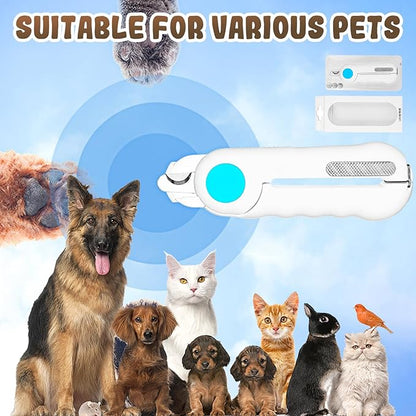 Pets Nail Clippers with Light, Cat Dog Nail Clippers with Built-in Nail File, Sharp Blades, Portable Cat Nail Clipper, Cats Claw Trimmer, Adjustable Claw Clippe for Cats (Style C)