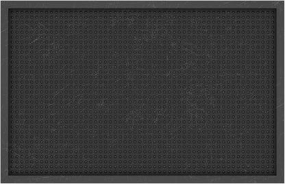 Ottomanson Indoor/Outdoor Boot Tray Non-Slip Doormat Modern Entryway Mat for Entryway Patio Backyard Garage, 17.5" x 27", Black