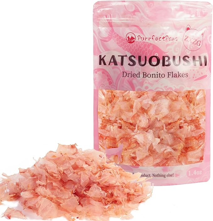 Purrfectpaws Premium Dried Bonito Flakes: Delicious Treats for Dogs &amp; Cats - All-Natural and High in Protein - 1.4oz Bag
