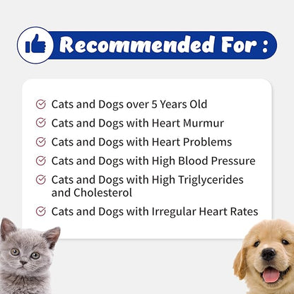 Heart Alive Liquid Cardiovascular System Health for Dogs and Cats-Norwegian Fish Oil, Coenzyme Q10, Vitamin K2, Policosanol, Hawthorn Berry Extract, Vegan Bacon Flavor (60ml)