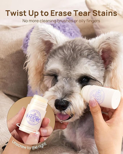 HICC PET Tear Stain Softening Balm All-Natural Tear Stain Remover for Dogs and Cats - Softens &amp; Prevents Tear Stains, Soothes Redness Sensitive Eyes, Long-Lasting Moisturizing Eye Care - 0.53 oz