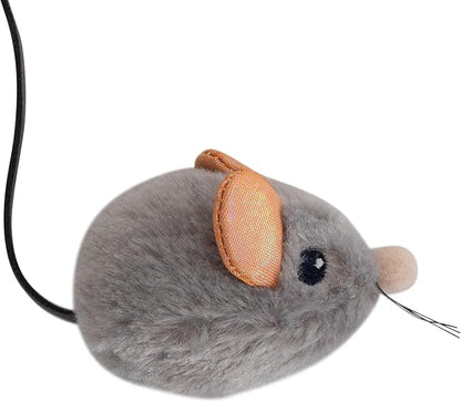 Catstages Squeak Squeak Mouse Cat Toy with Touch-Activated Sound &amp; Catnip, Gray