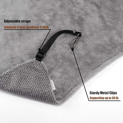 Cat Hammock for Cage, Soft Pet Bed Fit Ferret, Kitten, Puppy, Small Dog, Adjustable-Strap/Load Capacity 30lb (Gray)