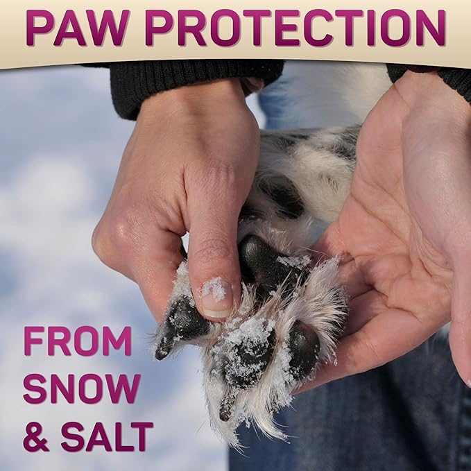 Dog Paw Balm for Dry Cracked Paws – Lick-Safe Moisturizer and Organic Paw Wax with Aloe &amp; Vitamin E – Hot Pavement and Winter Snow Protection – Nose Safe – for All Breeds