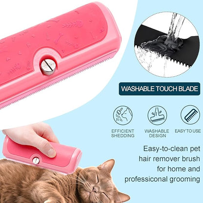 Professional Deshedding Brush for Pets – Grooming Brush for Dogs, Cats &amp; Horses – Shedding Control Comb to Reduce Pet Hair – Ergonomic, Easy Clean Pet Hair Remover Tool