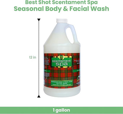 Best Shot Scentament Spa Seasonal Facial &amp; Body Wash, Harvest Apple, 1 Gallon