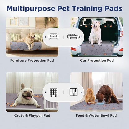 Washable Waterproof Pee Pads for Dogs - 2-Pack Small 18x24 Super Absorbent Reusable Training Pads, Non-Slip &amp; Ideal for Puppies &amp; Dog Playpen, Crate &amp; Potty
