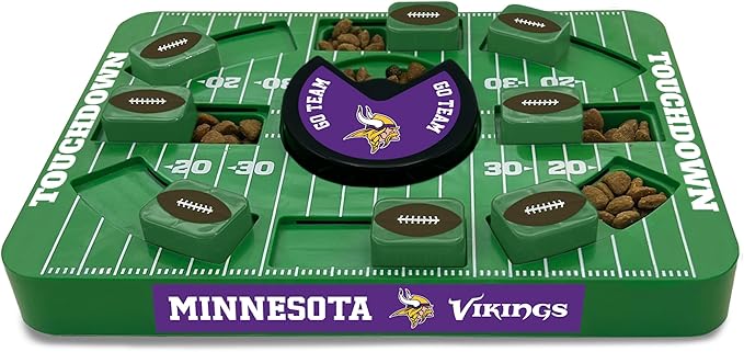 Pets First NFL Minnesota Vikings Large Puzzle Toy - New Size, Interactive Dog Treat &amp; Slow Feeding Puzzle