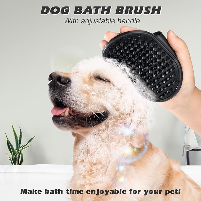 2PCS Pet Grooming Tools - Double-Sided Brush for Shedding and Bathing, Suitable for Short/Long Haired Dogs Cats and Horses, Deshedding Dog Brush, Mane &amp; Tail Combs for Horses - Pet Supplies (White)
