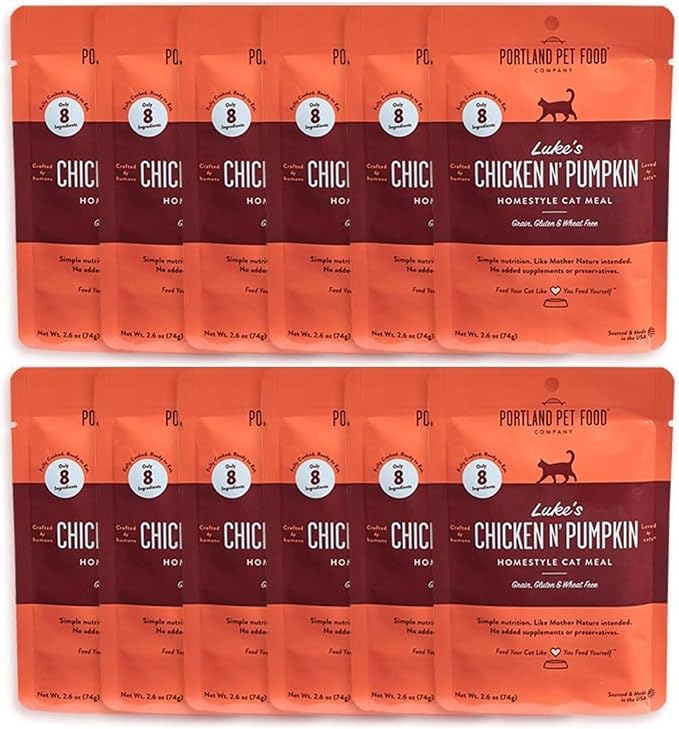 Portland Pet Food Company Human-Grade Mixed Variety Pack Wet Cat Food Pouch Luke&